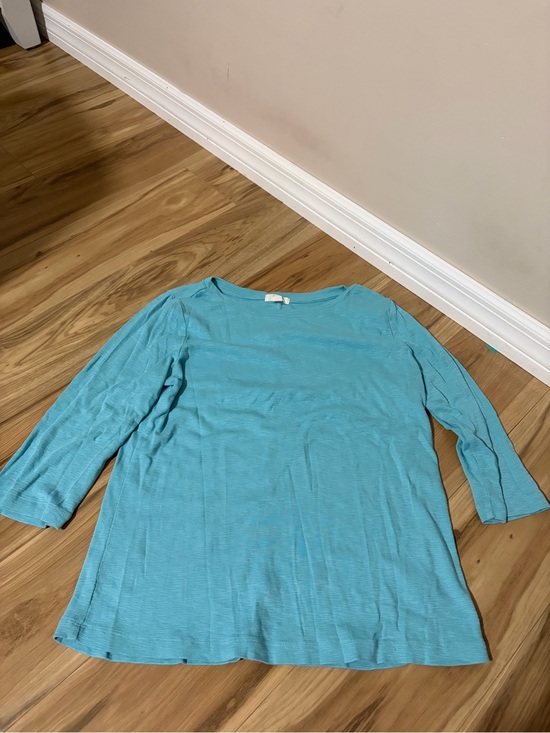NIC+ZOE Tops - NIC+ZOE Light Teal Scoop Neck Knit Top